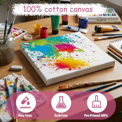 48 Pcs 4x4inches Mini Canvases for Painting