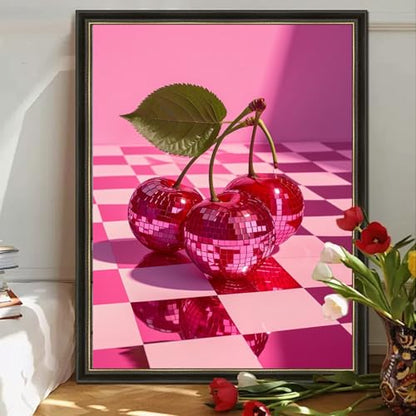 Gamteldot Disco Cherry Diamond Art Kits for Adults,Diamond Painting Kits - color: Cherry B