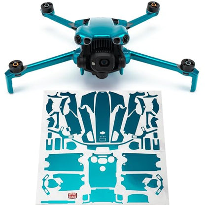 WRAPGRADE Skin Stickers Compatible with DJI Mini 5 Pro (Caribbean Blue) - color: Caribbean Blue