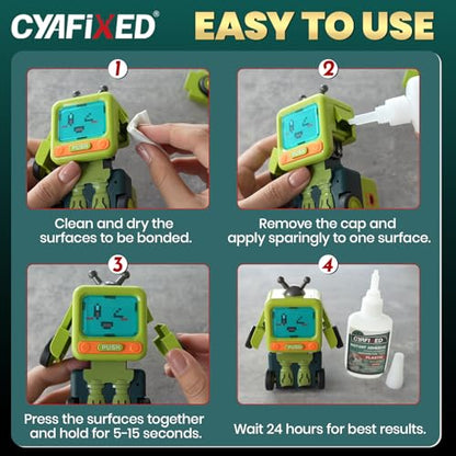 Plastic Super Glue 2oz CA Adhesive for 3D Printing Model PLA ABS EVA PC - size: 2 oz, style: Plastic