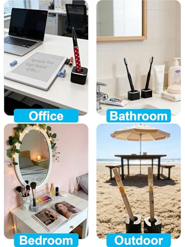 Pen Stand for Desk, 2-in-1 Single Pen Holder & Paperweight, Blue - color: Blue, size: Std - 1P