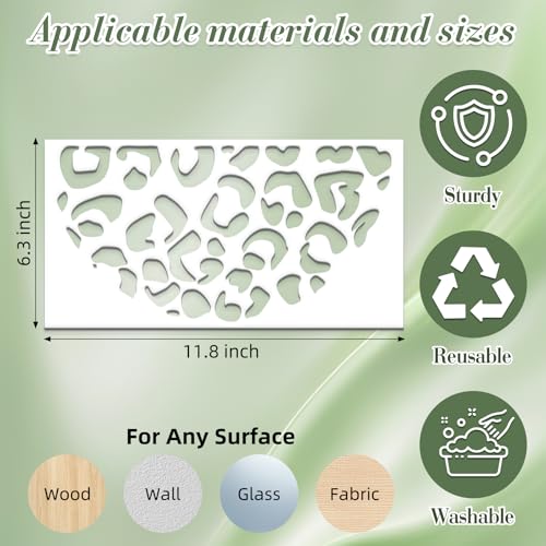 Geometric Texture Stencils for Crafts Reusable 9Pcs Stencils(11.8X6.3 Inch) - color: Texture 8