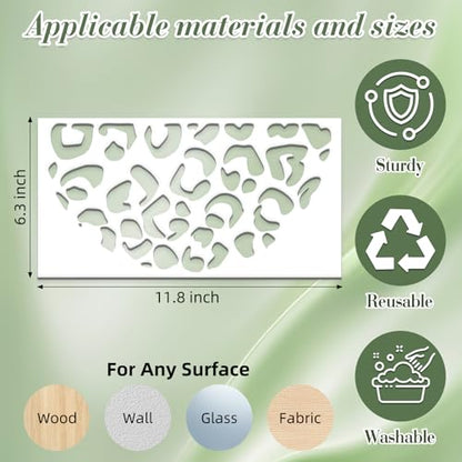 Geometric Texture Stencils for Crafts Reusable 9Pcs Stencils(11.8X6.3 Inch) - color: Texture 8