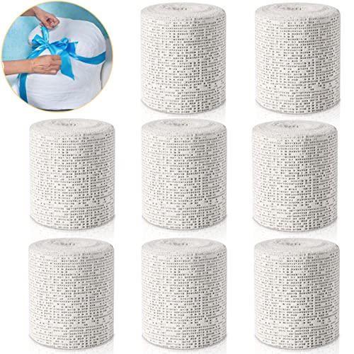 45ft - 211ft Plaster Cloth Rolls White Gauze Strips Wrap Bandages for Craft Belly Cast Mask Making Body Molds Scenery Art(3inch x 136 Feet, White) - size: 3 Inch x 136 Feet