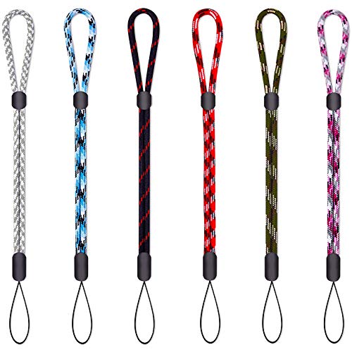 Adjustable Wrist Lanyard Hand Strap, Mini Wristlet 8.7'' for Camera Flash USB Drive Car Key Small Device 6 Pack