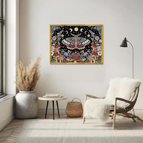 Mushroom Diamond Art Kits for Adults Moth Diamond Painting Kit Beginner - color: DP05009