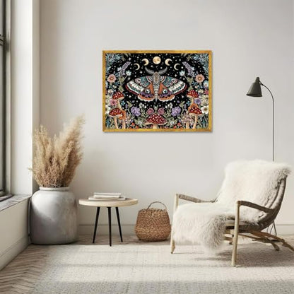 Mushroom Diamond Art Kits for Adults Moth Diamond Painting Kit Beginner - color: DP05009
