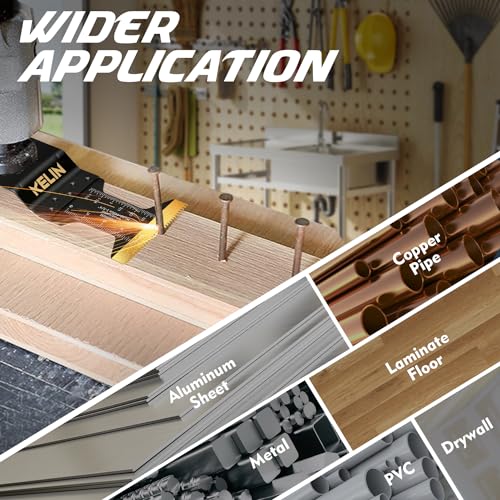 KELIN 64pcs Titanium Oscillating Tool Blades, Universal Multitool Blades