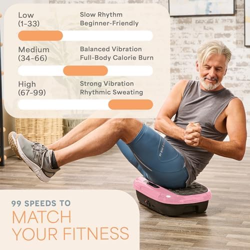 Lifepro HexaPlate Lite Compact Vibration Plate with Magnetic Acupoints - color: Pink