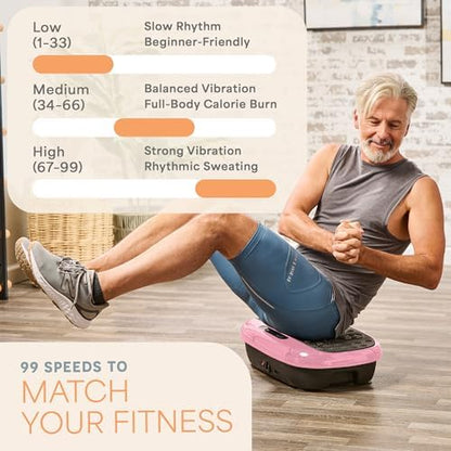 Lifepro HexaPlate Lite Compact Vibration Plate with Magnetic Acupoints - color: Pink