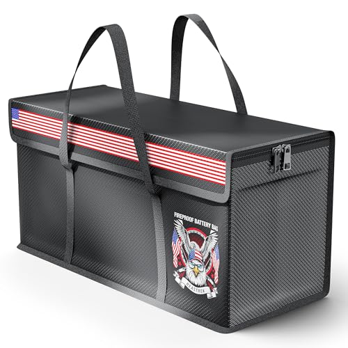 Electric Dirt Ebike Battery Bag,LiFePO4 Lithium Battery Fireproof Bag,Explosion-proof for Charging and Storage,Compatible with Talaria/Surron/Light Ultra bee(16.5 * 6.7 * 7.8in) - size: 16.5*6.7*7.8in