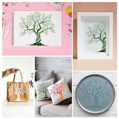 Tree of Life Stencil, Reusable Painting Template, DIY Home Decor - style: Tree of Life A