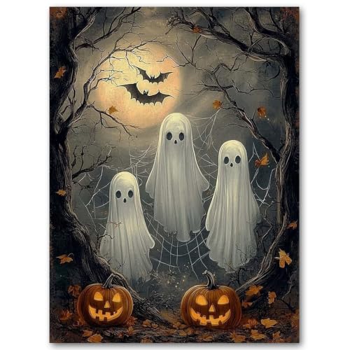 SUJINMEI Ghosts Paint by Numbers Kit for Adults Without Frame 16X20 inch - color: MT23072-US