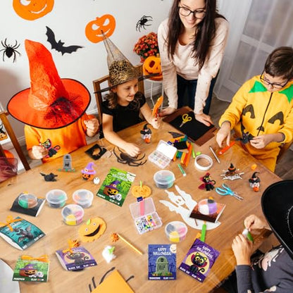Capoda 18 Set Halloween DIY Craft Kit Halloween Air Dry Clay Kit - style: Halloween