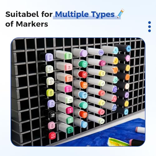 SANFURNEY Art Marker Storage Rack for 300 Markers, Black - size: Rack for 300 Markers - Black