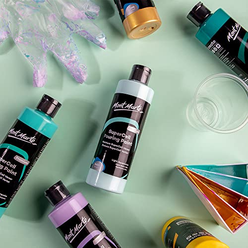 Mont Marte SuperCell Pouring Paint 240ml -Light Aquamarine - color: Light Aquamarine