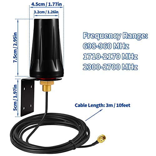 Bingfu SMA 4G LTE Antenna Replacement for Cellular Trail Camera Router etc - color: 4G LTE Antenna