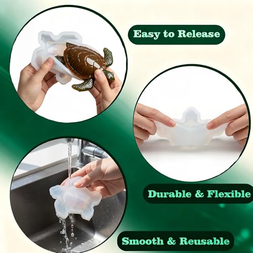 Sea Turtle Resin Molds Silicone, Turtle Animal Epoxy Casting Mold - color: Turtle Resin Mold