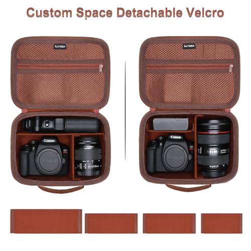 Small Camera Case Bag for Canon EOS Rebel T7/R50//R100 DSLR Camera Brown - color: Brown, size: Small