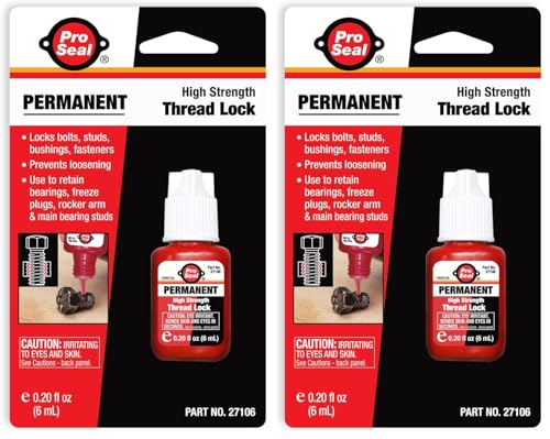 Pro-Seal Permanent Threadlocker, 6mL Bottle, Red (27106) (Pack of 2) - size: 6 Milliliter (Pack of 2)