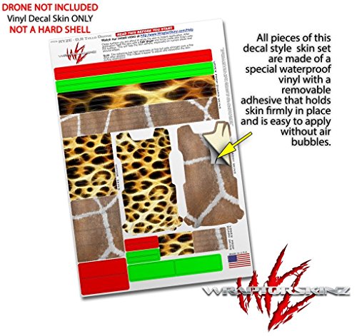 Skin Decal Wrap 2 Pack Compatible with DJI Ryze Tello Fractal Fur Leopard Drone NOT Included