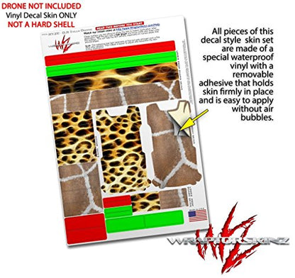 Skin Decal Wrap 2 Pack Compatible with DJI Ryze Tello Fractal Fur Leopard Drone NOT Included