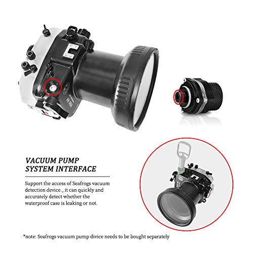 Sea frogs Waterproof Housing Case Underwater Diving Camera Case with Flat Long Port 40M/130FT for Canon EOS RP