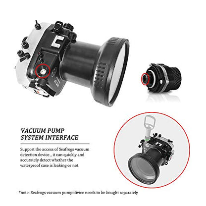 Sea frogs Waterproof Housing Case Underwater Diving Camera Case with Flat Long Port 40M/130FT for Canon EOS RP