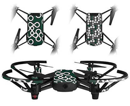 Skin Decal Wrap 2 Pack Compatible with DJI Ryze Tello Locknodes 03 Hunter Green Drone NOT Included