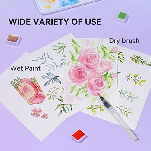 MeiLiang 48 Colors Watercolor Paint Set with Brush - style: Solid Set 48 Color