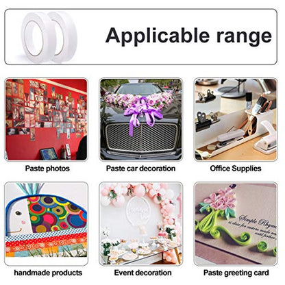 2 Rolls Double Sided Tape, 1 Inch x 90 Ft Two Sided Adhesive Tape - size: 1 inch (2 rolls)