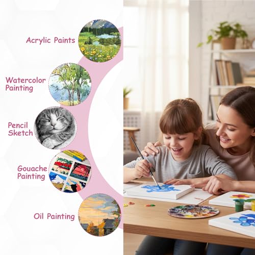 48 Pcs 4x4inches Mini Canvases for Painting