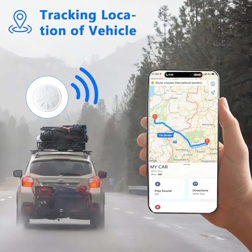 GPS Car Tracking Devices, 2PCS Tracker Device for Vehicles Work with Find My (iOS Only), Hidden GPSTracking Devices with Magnetic Waterproof Case, No Monthly Fee Car GPS Tracker