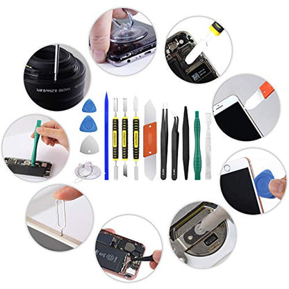 25pcs Electronics Repair Tool Kit, GangZhiBao Precision Screwdriver Set Magnetic for Fix Apple iPhone,Cell Phone,Smart Watch,Computer,PC,Tablet,iPad,Camera,Xbox,PS4 Pry Open Replace Screen Battery