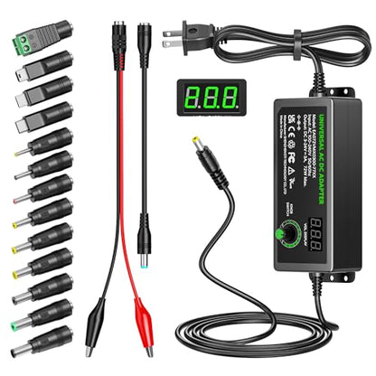 Belker 3V-24V 3A Universal Power Supply 72W Adjustable AC Adapter - size: 72w 3-24v