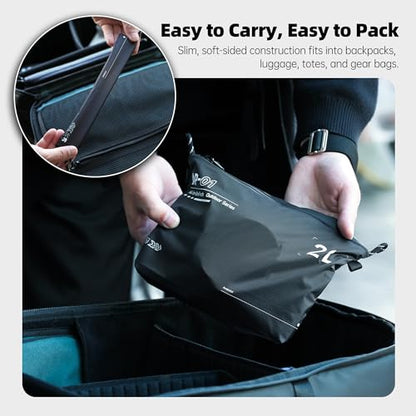 AMBITFUL AP-01 Water-Resistant Organizer Pouch, 8.6x6.9 in,Black - size: M（2L）