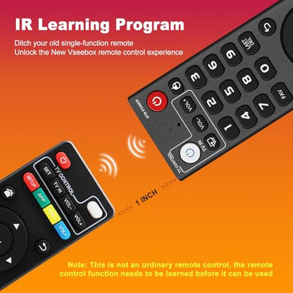 V3 Pro Voice Remote Control Replacement Compatible for vSeeBox V1/V2,V3/V2/V1/V5 Pro,V6/V3 Plus,Max/Elite/Max Intelligent Bluetooth Voice Remote Control
