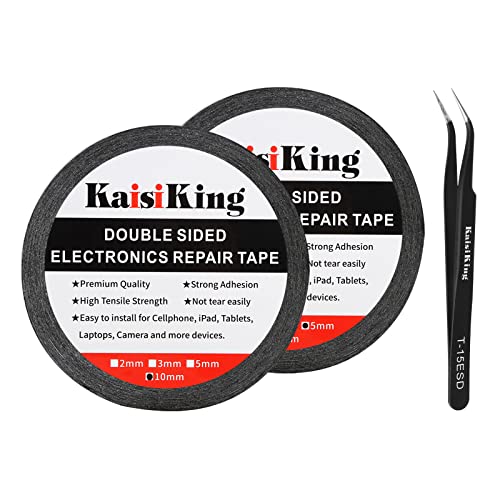 Kaisiking 5mm / 10mm x 50M Double Sided Adhesive Tape LCD Touch Screen Tape - size: 1pc 5mm + 1pc 10mm
