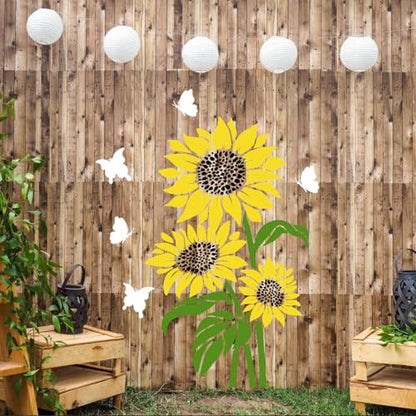 Large Sunflower Stencils Flower Stencils for Wood Fence - style: Sunflower