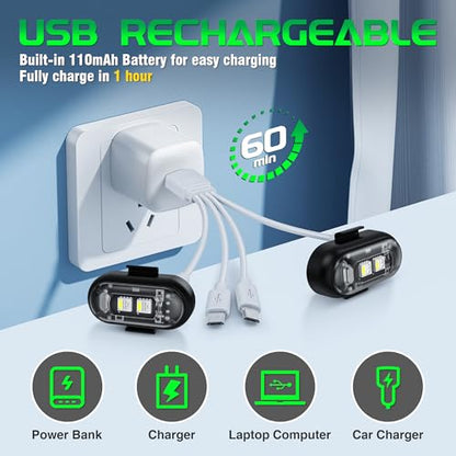 Wireless 4 Pcs RGB LED Aircraft Strobe Lights with Remote Control - color: 4Pcs