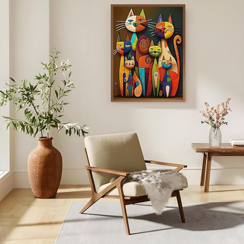 Shouruihua Square Diamond Art Kits, Cat Diamond Painting Kits for Adults - color: Animal (Funny Cat)