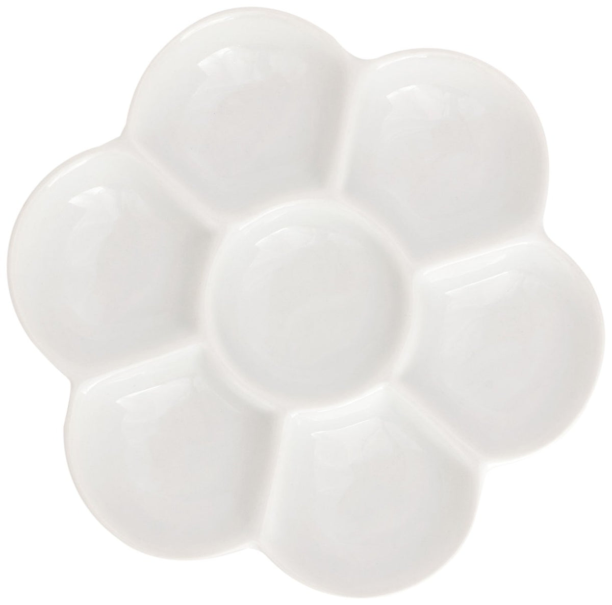 Jack Richeson 420706 Porcelain Palette 7 Well Flower Mixing