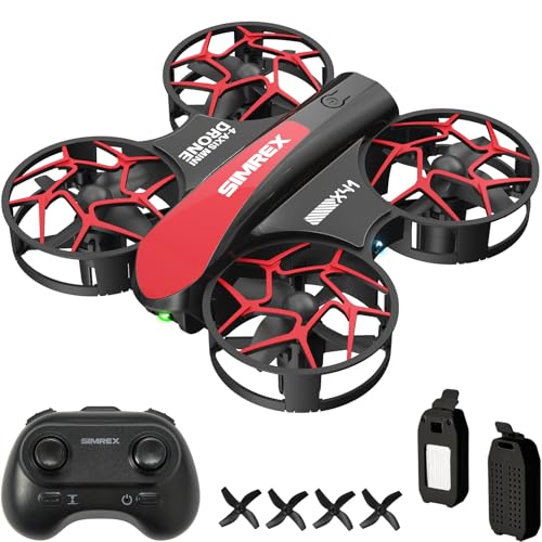 SIMREX Mini Drone for Kids with 360° Flip & LED Lights — RC Quadcopter, Altitude Hold, One Key Takeoff/Landing, 3 Speed Modes, Headless Mode, Toy Gift for Beginners Ages 6+(Red) - color: Red