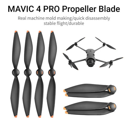 2 Pairs of Mavic 4 Pro Propellers, Quick Release Low Noise Propeller Blades Compatible with DJI Mavic 4 Pro Drone Accessories