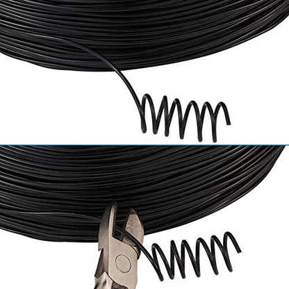 Craftdady 459 Feet Black Aluminum Wire 17 Gauge Bendable Metal Craft Wire 1.2mm Flexible Sculpting Wire for Doll Skeleton Gem Wrapping Jewelry Making - color: Black, size: 1.2mm, 17 Gauge