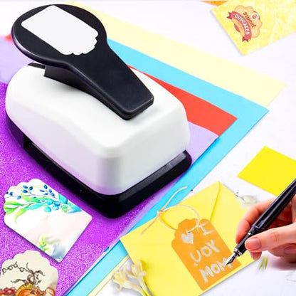 Tag Hole Punches for Paper Crafts, 2 inch Tag Punch Paper Punches - style: Tag