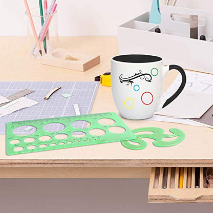 SIQUK 9 Pieces Drawings Templates French Curve Geometric Templates