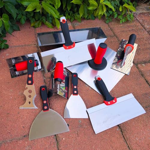 Drywall Knife Set, 10 Pcs Drywall Hand Tool Kit - color: Black, 10pcs