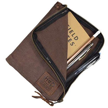 Hide & Drink, Scribbler Case for Notebook Handmade from Waxed Canvas (Honey Bourbon) - color: Honey Bourbon