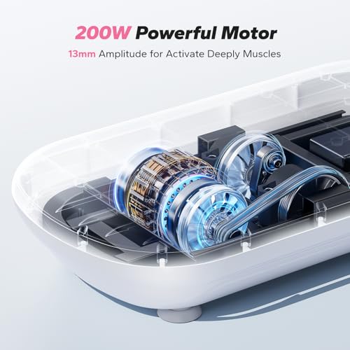 Merach CV40 Curved Vibration Plate Exercise Machine with 440lbs Capacity - color: Pink